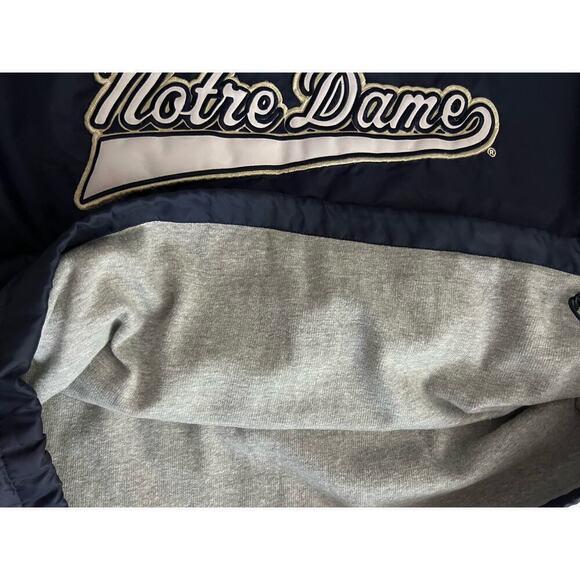 Vintage Notre Dame Steve and Barry's Jacket Men’s L Pullover V Neck Windbreaker - Picture 5 of 8